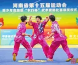 金牌减量竞争升级 省运会武术套路焕新前行